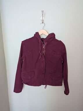 Burgundy Brandy Melville Spring Jacket